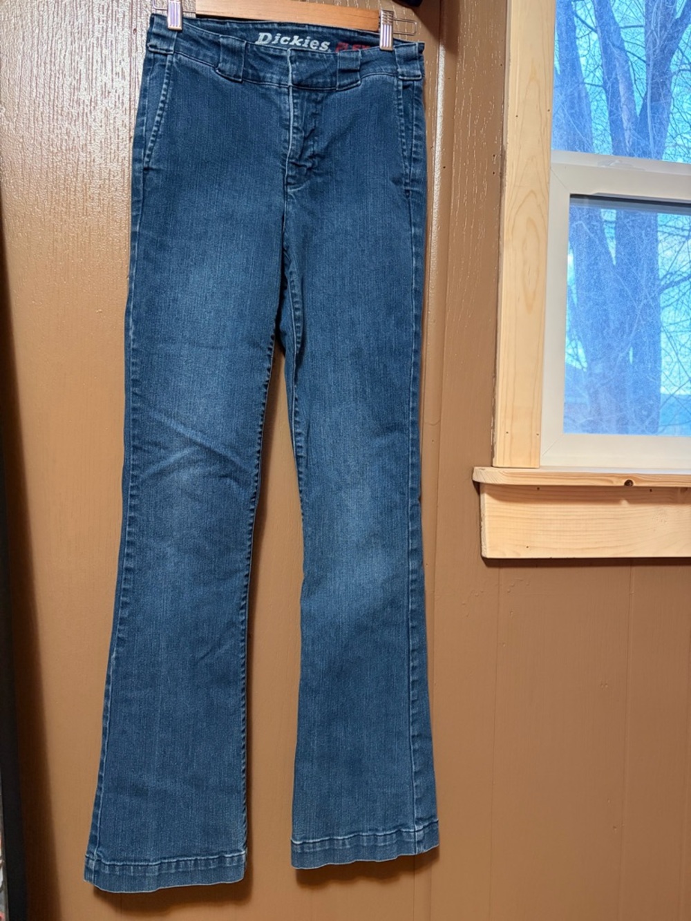 Dickies Women's Blue Flared Jeans - Classic Denim